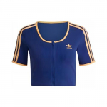 adidas Originals l&uuml;hikeste varrukatega v-kaelusega vabaaja triibuline T-s&auml;rk naistele, tumesinine S tumesinine v&auml;rv