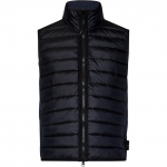 Stone Island FW24 Nailonist Udusulega TC Veekindel &Uuml;hev&auml;rviline Seisukrae T&otilde;mblukuga Varrukateta Udusulejakk Unisex vest Tumesinine 8115G0724-A0020 S