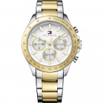 Tommy Hilfiger Historical Collection Valge sihverplaat Kahev&auml;rviline metallist Meeste kvartsikell 1791226 valge