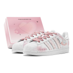 Adidas Originals Superstar 2 Pink Planet Bunny Low top Casual Skateboard Shoes Unisex Pink White IH8659(TeamS2-S-BOX) 36⅔