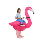 Halloween'i t&auml;iskasvanu-laste t&auml;ispuhutav flamingo-jaanalinnu kost&uuml;&uuml;m pidudeks ja esinemisteks XXS pink