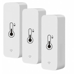 3 tk Tuya WiFi temperatuuri ja niiskuseandur Siseruumide niiskusandur Patareitoitega Rakenduse j&auml;lgimine Alexa Google Home h&auml;&auml;le jaoks
