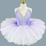 Professionaalne ballettkost&uuml;&uuml;m Tutu T&uuml;drukute Tutu Balleriini Peokleit Lapsed Laste Ballett-tantsukost&uuml;&uuml;mid 140cm lilla