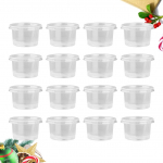 100 tk 140 ml &uuml;hekordselt kasutatav plastikkarp L&auml;bipaistvad portsjonitopsid Kaussidega Kaantega Mousse'i, Kastme, Želee, Jogurti jaoks