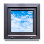 PVC aken Antratsiit 60x60 Parempoolne, Uus 600x600 mm Avatav-Kallutatav Kahekordse klaasiga