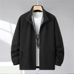Eriti suur meeste kevadjakk seisev krae lukuga mantel mees pluss suurused 10XL 12XL lahtine vabaaja mood t&ouml;&ouml;riided &uuml;ler&otilde;ivad 2XL tumehall v&auml;rv