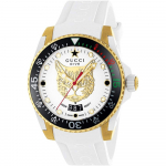 Gucci YA136322 Dive Naiste k&auml;ekell 40mm valge