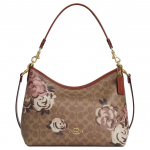 Coach Laurel Signature 31 Logo T&otilde;mblukuga Kaetud L&otilde;uend Risti-keha &Otilde;lakott Suured Naiste Kotid Kuldne Pruun Mitmev&auml;rviline CY729-IMTAM Basic Set (Bag+Dust Bag)
