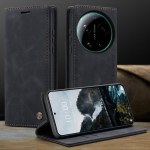 CaseMe Luksuslik Retro Magnetiline Klapp PU Nahast Telefoni&uuml;mbris Xiaomi 17 17Ultra jaoks Rahakott Kate Telefoni Kest Xiaomi 17 Ultra jaoks Xiaomi 17 must
