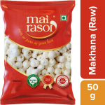 Mai Rasoi Phool Makhana India suupiste K&auml;sitsi korjatud lootose seemned R&ouml;stitud Kr&otilde;be Gluteenivaba Tervislik 50 g Pakk 1