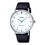 CASIO Kvartsikell Valge x Must Nahkrihm [Casio] Meeste MTP-VT04L-7E (&Uuml;lemere mudel) [Kasutatud]