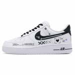 Nike Air Force 1 Prindi Kogu Libisemisvastane Polsterdus Kerge Madal L&otilde;ikega Rula Kingad Unisex Must Valge CW2288-111(Team241-CSgo) 35.5