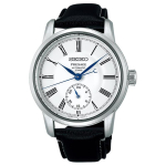 SEIKO PRESAGE craft seeria 100 meetrit veekindel Automaatne veisenahast rihm 40,2 mm meeste k&auml;ekell valge sihverplaat SART009 sinine