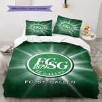 FC St. Galleni mustriga voodipesukomplekt Tekikate Padjap&uuml;&uuml;r Kodukaunistus Kingitus (1 * tekikott + 2 * padjap&uuml;&uuml;ri, ilma s&uuml;damikuta) 140x200cm