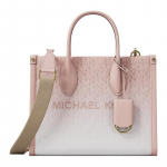 MICHAEL KORS Mirella logo-tr&uuml;kiga kuldse tooniga metallosad Kaetud l&otilde;uend ja pol&uuml;ester &Otilde;lakott V&auml;ike Naiste Pulbriline p&otilde;sepuna kuld