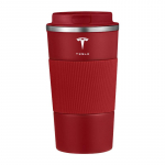 Auto roostevabast terasest kohvitass kahekihiline vaakumisolatsioonitass Tesla Model 3 Model X S 2016-2020 jaoks Kleebised TM3 TMX TMS Kleebis punane