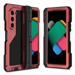 Samsung Galaxy Z Fold 7 / Fold 6 5 4 jaoks Metallist Tugevdatud Pantserklamber Kaitsekate Kogu Keha P&otilde;rutuskindel pliiatsipesa&uuml;mbris Opp Bag&For Samsung Galaxy Z Fold 4 5G 7.6" punane