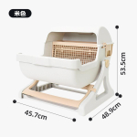 Suur poolautomaatne kassiliivakast pritsmekindla disaini ja isepuhastava liivak&uuml;hvliga Amazon Cat Villa tualeti jaoks (as the picture,50  50  46Cm Tippi) beige
