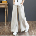 Vintage naiste elastne v&ouml;&ouml;koht &auml;ri vabaaja laia s&auml;&auml;rega p&uuml;ksid Culottes Flare pikad p&uuml;ksid S