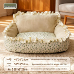 Paks soe aastaringselt kasutatav koeravoodi keskmistele ja v&auml;ikestele koertele &ndash; pestav printsessistiilis seljatoega s&uuml;gavaks uneks Size 1 - 40x30x28cm, up to 9 cat or 5 dog