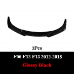 BMW 6. seeria esikaitseraua lip-splitter F06 F12 F13 640i 650i 640d 2012-2018 M Sport kerekomplekti uuendusosad. Gloss Black