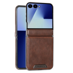 Kvaliteetne veisenahast &uuml;mbris Samsung Galaxy Z Flip 7 ZFlip 6 5 jaoks, hinge kaitsega, p&otilde;rutuskindel mobiiltelefoni kate + alumiiniumist &auml;&auml;r Galaxy Z Flip5