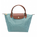 Longchamp Le Pliage Logo L&uuml;hikese K&auml;epidemega Kokkupandav Nailonist Pelmeenikoti Tassikott V&auml;ike Naiste Celadon L1621089P99 must
