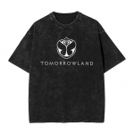 EDM Rave Tomorrowlands Logo Graafiline Tr&uuml;kiga T-s&auml;rk Naistele Meestele Puuvillane Pehme Suvine T-s&auml;rk Vintage Pesuga Gooti Mood &Uuml;le suuruse Top S mitmev&auml;rviline