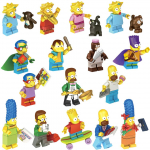 (16 tk-A) Simpsons Homer Maggie Batlisa laste kokkupandavad ehitusklotside Minifiguurid Kingitus m&auml;nguasi 8pcs-A