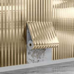 S&auml;delev metallikuldne triibuline koori ja kleebi tape isekleepuv luksuslik seinapaneel elegantse elutoa magamistoa kaunistamiseks (Silver,40cmx3M(15.7x118in)) h&otilde;be