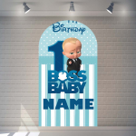 &Otilde;nnelik Boss Baby Kaarjas Taustakate S&uuml;nnip&auml;evapeo Kaunistus Poisi v&otilde;i T&uuml;druku S&uuml;nnip&auml;evapeo Vasts&uuml;ndinud Beebi Taust Kohandatud Kaarjas 1.6x3.9ft(50x120cm)