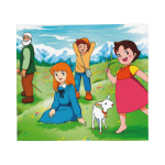 Heidi t&uuml;druk Alpidest Korallfliisist Tekk Multikas Anime Voodipesuks Kudumistekk Reisimiseks Kerge Multifunktsionaalne Size: 130*170cm, Weight: 280 GSM