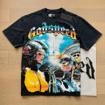 Godspeed retro tr&uuml;kiga v&auml;liskaubandus ilutrend k&otilde;rgt&auml;nav meeste ja naiste vabaaja trend hip hop aprikoosikas vana l&uuml;hikeste varrukatega T-s&auml;rk S