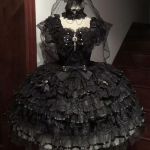 Cosplay riided T&uuml;drukud Vintage Elegantne Puhkusepeo Kleit 2026 Suvi Lolita Rihmadega Kleit Jaapani Magus Kawaii Stiil Y2K Pits S must