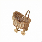 Rotangist L&uuml;kandk&auml;ru VintageVintageIlmega M&auml;nguk&auml;ru Kootud M&auml;nguasi V&auml;ikelastele, Fotograafidele, S Pushcart Flower brown