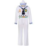 Anime Higashikata Josuke Cosplay Kost&uuml;&uuml;m Meeste &Uuml;likond Valge Armee &Uuml;likond Jakk P&uuml;ksid V&ouml;&ouml; M&uuml;ts Lips Halloweeni J&otilde;ulukost&uuml;&uuml;m XXXL&Traditional Cultural Wear valge