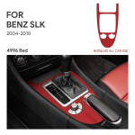 Mercedes Benz SLK R171 2004 2005 2006 2007 2008 2009 2010 jaoks &Uuml;lemine seemisnahast viimistlus LHD RHD Kleebis Auto Keskjuhtimispult K&auml;igukangi vahetus Red LHD RHD black