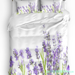 Lavendli Lilla Lilled Lehed Retro 3tk Voodipesu Komplekt Magamistoa Kahekohalise Voodi Kodutekstiil Tekikott Tekikott Padjap&uuml;&uuml;r EU Single 135*200cm/53x79in 3pcs