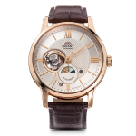 [ORIENT] SUN&MOON Classic RN-AS0002S Meeste automaatne mehaaniline k&auml;ekell, antiikh&otilde;bedane valge sihverplaat beige