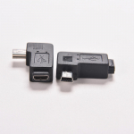 USB Micro 5 kontaktiga emane mini 5 kontaktiga isane 90 kraadi nurga adapteri muundur Hea teenindus