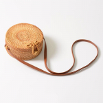 Bali saare kootud k&auml;ekott &Uuml;mmargune liblikas pandlaga rotangist &otilde;lgkotid Bohemia rand 20*8cm khaki