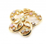 Les Tr&eacute;sors De Lily [G7621] - Pendentif Plaqu&eacute; Or 'Papillon Merveilleux' mitmev&auml;rviline