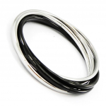 Altesse [I3189] - Bracelet acier 'Divine Chor&eacute;graphie'  noir argent&eacute; must