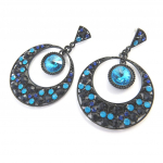 Les Tr&eacute;sors De Lily [M8114] - Boucles cr&eacute;ateur 'Sissi' bleu turquoise must