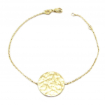 Les Tr&eacute;sors De Lily [P9277] &ndash; vasardatud kullast 'Cl&eacute;opatra' kullatud k&auml;ev&otilde;ru &ndash; 18 cm 15x15 mm kuld