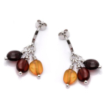 Les Tr&eacute;sors De Lily [Q1808] &ndash; h&otilde;bedased k&otilde;rvar&otilde;ngad  Inspiration  merevaigukollane 3 tooni (roodiumiga kaetud) - 28x15 mm pruun