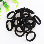 Mustad naiste elastsest riidest juuksepaelad Scrunchie juuksepaelad, n&ouml;&ouml;rid, t&uuml;drukud, hobusesaba hoidjaga peakatted 10pcs must