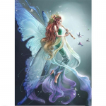 T&auml;ielik 5D Teemantmaaling Multifilm Liblikad Haldjas Tikand Ristpistes Kodukaunistus K&auml;sitsi valmistatud 25x30cm