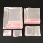 100 tk l&auml;bipaistev isekleepuv suletud Opp plastikust kotike kotike kinkekott 7x10.5cm