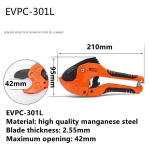 PVC torul&otilde;ikur 36mm 42mm 63mm alumiiniumsulamist kerega p&otilde;rkk&auml;&auml;rid k&auml;&auml;rid torul&otilde;ikur PVC/PU/PP/PE vooliku l&otilde;ikamise k&auml;sit&ouml;&ouml;riistad 301 l